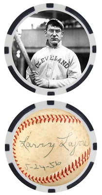 NAP LAJOIE - BASEBALL LEGEND - CLEVELAND NAPS - POKER CHIP - ***SIGNED*** - Image 1 of 2