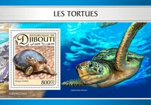 Turtles MNH Stamps 2024 Djibouti S/S - Picture 1 of 1
