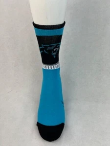 Carolina Panthers Sport Crew Socks Large Black - Picture 1 of 3