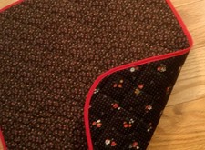 Quilted brown table mats, 18 x 14.5 new, hand made, double sided.