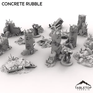 Escombros de hormigón - Mesa de Wargaming gótica Grimdark - Imagen 1 de 9