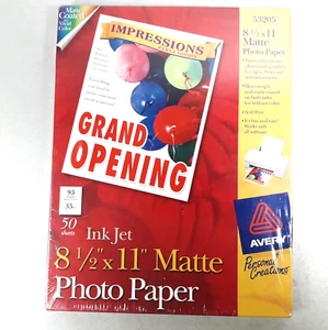 Avery 53205 Matte Coated Inkjet Photo Paper 50 Sheets 8.5x11 NIB - Picture 1 of 2