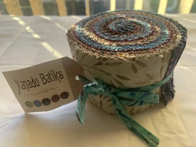 Xanadu Batiks Quilting Fabrics Jelly Roll Moda Fabric Colorful  - Image 1 of 4