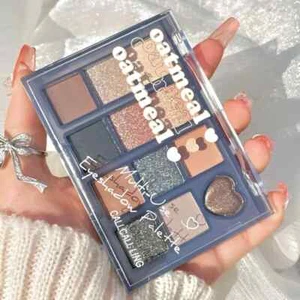 12 Color Pearlescent Eyeshadow Low Saturated Earth Oatmeal Shimmer Color - Picture 1 of 6