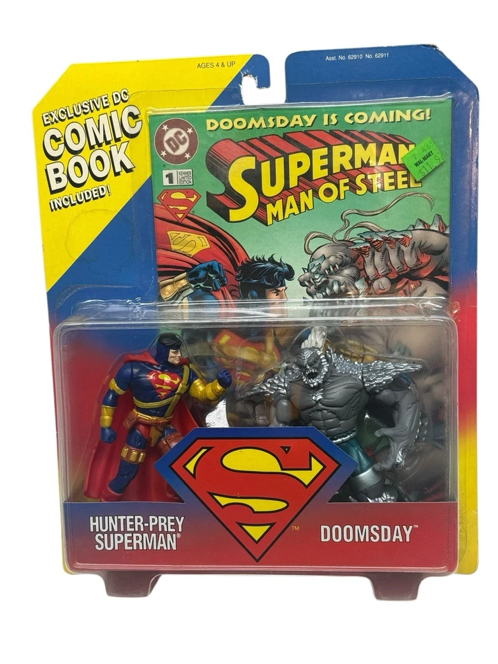 Kenner 1995 Hunter-prey Superman VS Doomsday 2 Bonus Figures