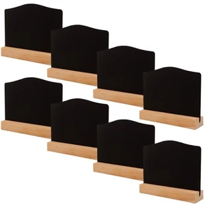 8pcs Mini Double-sided Blackboards Message Board Mini Blackboard Rustic Chalk - Picture 1 of 12