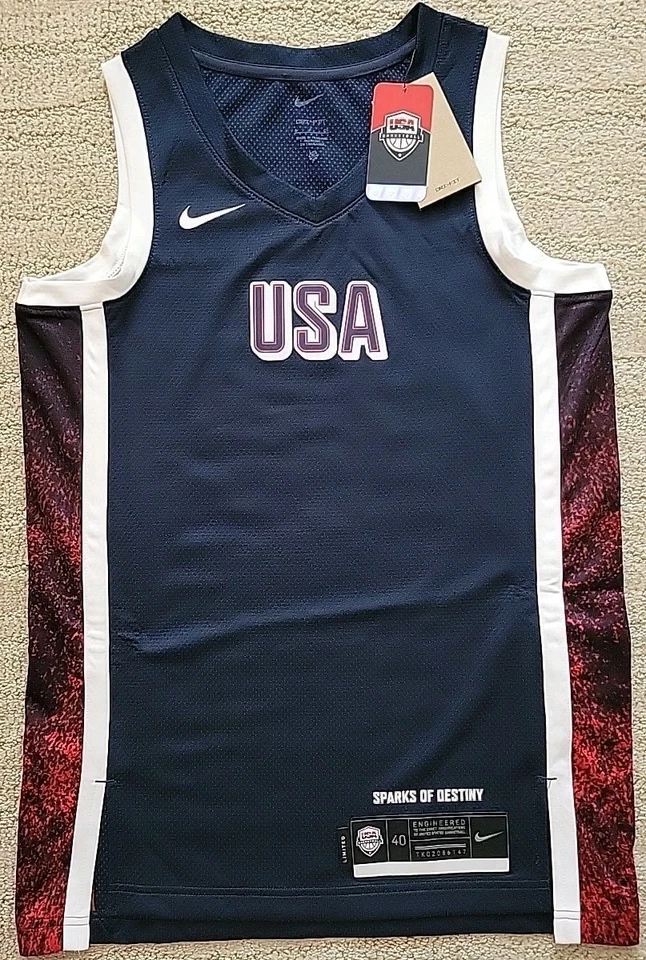 Nike Team USA Olympic Basketball Limited Jersey Men's Large FV5520-451 Navy