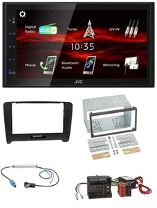 JVC USB Bluetooth MP3 DAB 2DIN Autoradio für Audi TT 06-14 Aktivsystem Quadlock - Bild 1 von 10