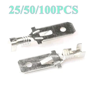 Automotive 7.8mm Electrical Wiring Crimp Female Socket Pin Terminals Contact New - Picture 1 of 2