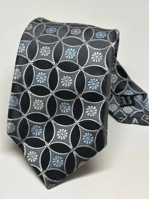 Corbata de Seda Ike Behar Geométrica Floral Flor Hecha en EE. UU. 3,5x60 Foto 1 de 4