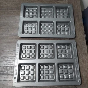 Par de sartenes para pasteles de aluminio para gofres Sweet Creations antiadherentes de fácil limpieza - Imagen 1 de 8