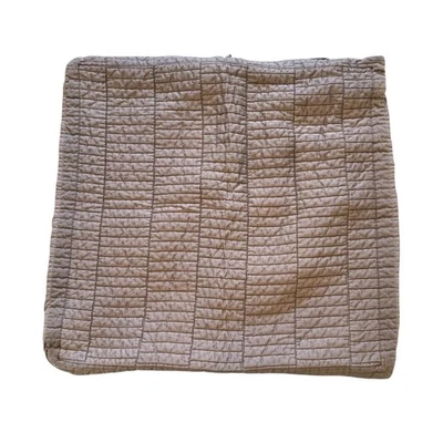 Real Simple Quilted Pillow Sham Cover Euro Square Tan Beige Neutral Textured - Image 1 of 4