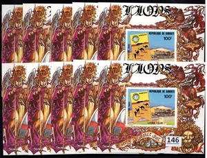 US 10X DJIBOUTI - MNH - CAMELLOS - NATURALEZA - CLUB DE LEONES - TRENES - 1980 - Imagen 1 de 1
