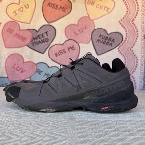 Size 12.5 - Salomon Speedcross 5 GTX Trail Shoes Black Phantom 410429 Men’s - Picture 1 of 15