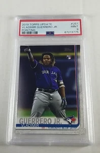 2019 Topps Update Vladimir Guerrero Jr Pointing Image Variation SP RC PSA 9 #US1 - Picture 1 of 3