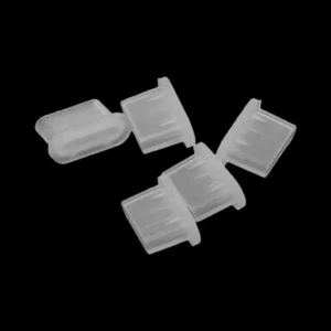 Dust Plug Type-C USB Charging Port Protector Silicone Cover For Smart 5pcs Clear - Zdjęcie 1 z 6