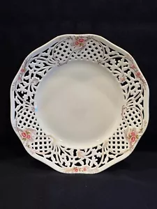 Oscar de la Renta Fine China 10" runde vernetzte Platte UH 106 rosa - Bild 1 von 5