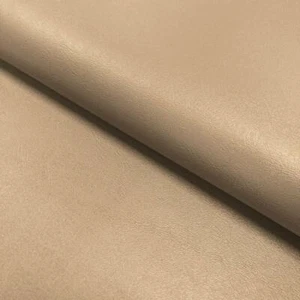 Nevada Plain Faux FR Leatherette Fabric Material - BEIGE - Picture 1 of 1