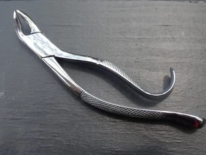 Antiche Pinze Estrazione Denti Strumento Dentale S.S. Bianco Cromate #288 - Foto 1 di 3