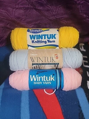 Vintage WINTUK Yarn Lot Of 3 Colors - Image 1 of 2