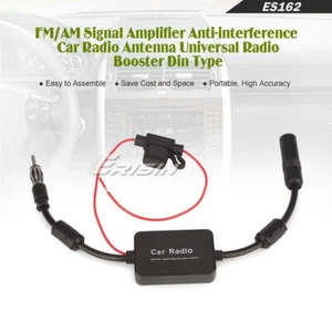 FM/AM Signal Amplifier Anti-interference Car Radio Universal Antenna Booster Din - Picture 1 of 9