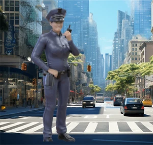Woman Police Resin 3d printed, Unpainted, Police Railroad scales Female cops - Picture 1 of 5