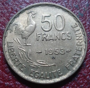 1953-B FRANCE 50 FRANCS IN AU CONDITION - Picture 1 of 2