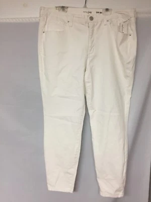 Maison Jules Womens Denim Skinny Ankle Jeans 50136MJ White size14 NWT - Image 1 of 2