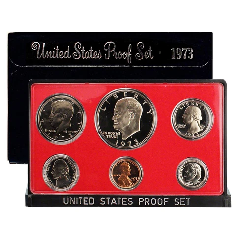 1973 Proof Set - 6 Coin Set Cover
