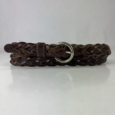 American Eagle Slim Brown Woven Leather Belt - Women's Size 34 - Image 1 of 4