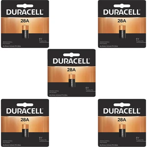 5x Duracell 28A 6V Battery Replacement for A544, PX28A, 476AF, 4LR44, V4034PX - Picture 1 of 1