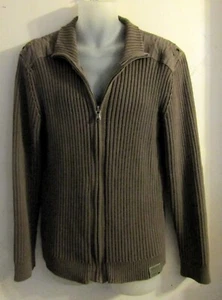 Maglione Uomo Nautica Jeans Putty Colorato Completo Cerniera Righe Taglia Large - Foto 1 di 8