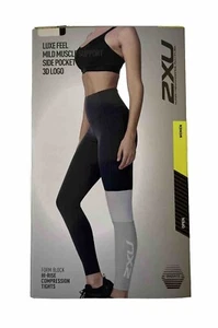 2XU Form Block Hi-Rise Compression Tights - India Ink/Mineral , Women's - Picture 1 of 5