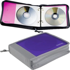 CD DVD Carry Case Disc Storage Holder Wallet Binder Holds 20 DISCS Random Colour