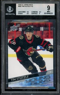 2020-21 Upper Deck Young Guns #482 Tim Stutzle RC BGS 9 - Image 1 of 2