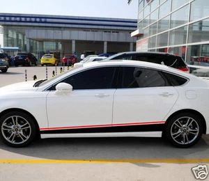 Calcomanía de coche doble raya 86"" para Mondeo Edge vinilo panel de puerta inferior pegatina ZC1131 - Imagen 1 de 5