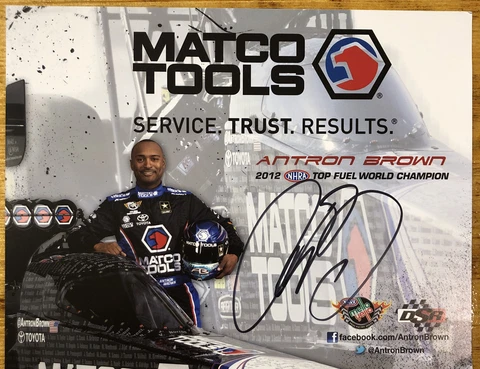 2015 ANTRON BROWN MATCO TOOLS TOP FUEL NHRA POSTCARD Autographed Cover