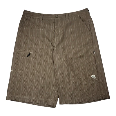 Mountain Hardwear Mens L Outdoor Hiking Cargo Casual Shorts Brown Striped - Image 1 of 4