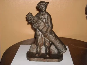 1960 PRODUCTION FOUNDRY CO GOLF MAN CLUB BALL SPORT ART STATUE DOORSTOP Trophy - Picture 1 of 7