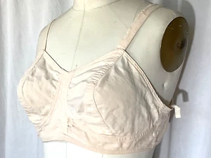 Sujetador Vintage 100% Algodón Sin Alambres Años 50 Sin Acolchar Desgarrado 36C Remendado JCPenney - Imagen 1 de 8