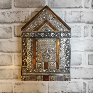 Pressmetall Buchstaben/Schlüsselhalter Wandkunst Ganesh Kupfer und Zinn Handarbeit Indien - Bild 1 von 13