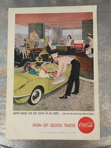 Zeitschriftenanzeige Coca Cola, Vintage 1957, 63/4" x 10". Siehe Kommentare und Bild. - Bild 1 von 2