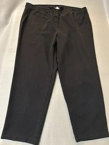J Jill Pants Size 22 Elastic Waistband Washed Black Cotton Spandex - Picture 1 of 8
