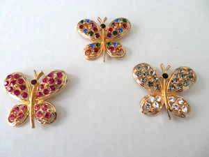 EISENBERG HIELO TRES ALFILERES/BROCHES MARIPOSA - Imagen 1 de 4