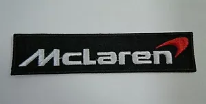 McLAREN Toppa auto ricamata con ferro da stiro 4,25"" x 1"" nero/bianco F1 - Foto 1 di 2
