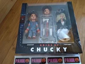 Figura de acción NECA Bride of Chucky retro vestida de 5,5" Chucky & Tiffany paquete de 2 - Imagen 1 de 7