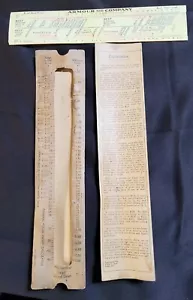 PANZER UND FIRMA EINZELHANDEL FLEISCHPREISER CELLULOID RECHENSCHIEBER 1932 und 1933 - Bild 1 von 5