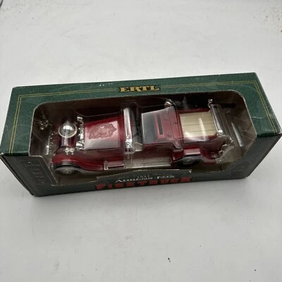 Ertl 1937 Red Ahrens-Fox Fire Truck Locking Bank 1/30 Scale Diecast Metal - NOS - Image 1 of 4