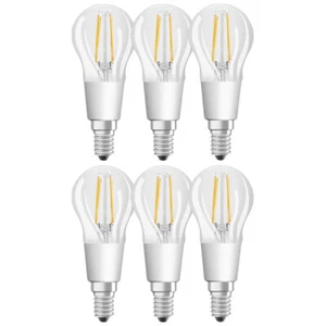 6 x Osram LED Filament Tropfen 5W = 40W E14 klar 470lm warmweiß 2700K DIMMBAR - Bild 1 von 3