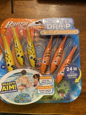 BANZAI Monstruo Gota Torpedo Objetivo Piscina Juego Hundimiento Fiesta Agua Juguete Palos de Buceo Foto 1 de 2